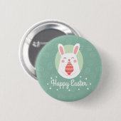 Kute Bunny met paaseieren | Pin-Button Ronde Button 5,7 Cm (Voorkant /achterkant)