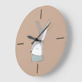 Kute Bunny Minimalist Nursery Clock Grote Klok (Hoek)