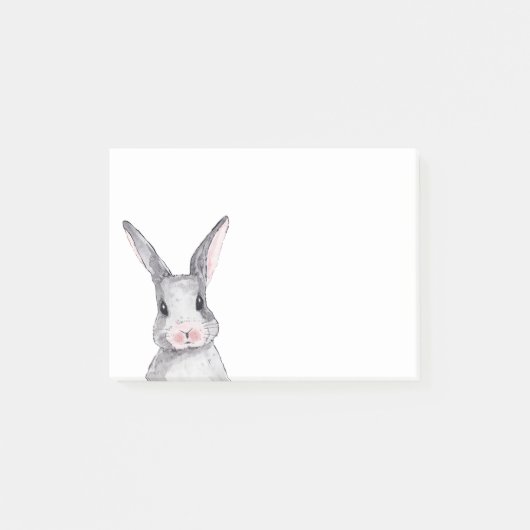 Kute Bunny Rabbit Easter Waterverf Pet Animal Post-it® Notes (Voorkant)