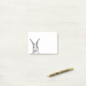 Kute Bunny Rabbit Easter Waterverf Pet Animal Post-it® Notes (Op bureau)