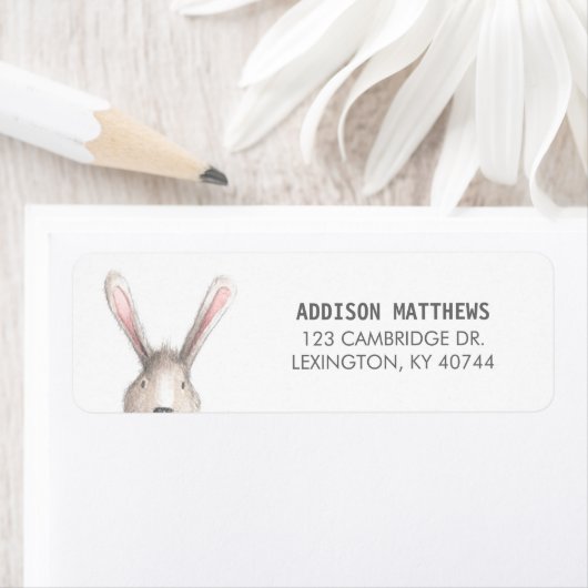 Kute Bunny Return Address Label (Insitu)