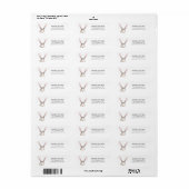 Kute Bunny Return Address Label (Full Sheet)