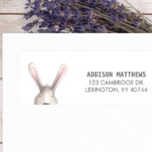 Kute Bunny Return Address Label