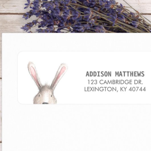 Kute Bunny Return Address Label