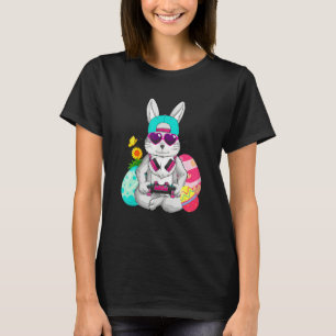 Kute Bunny Spel Video Game Gamer Happy Paast D T-shirt
