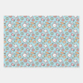 Kute Bunny Wrapping Paper Flat Sheet Set van 3 (Voorkant)
