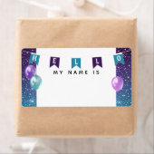 Kute Bunting Flag Banner Hallo mijn naam is Sticke Etiket (Insitu)