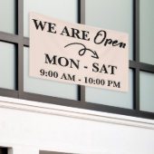 Kute Business Winkel Restaurant We zijn open Spandoek (Buitenkant Gebouw)