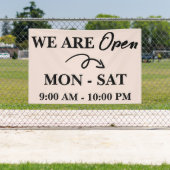 Kute Business Winkel Restaurant We zijn open Spandoek (Insitu)