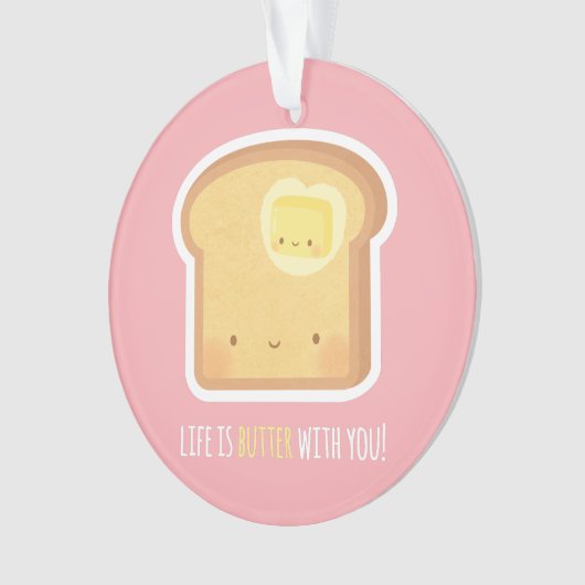 Kute Butter en Toast Better Together Ornament (voorkant)