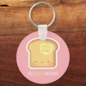 Kute Butter en Toast Better Together Sleutelhanger (Voorkant)