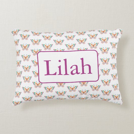 Kute Butterflies Accent Kussen (Voorkant)