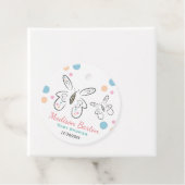 Kute Butterflies en Stippen Girl Baby shower Bedankjes Labels (In situ)