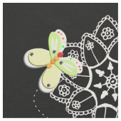 Kute Butterfly en kant Handmade Custom Labels Stof (Close Up)