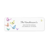 Kute Butterfly Return Address Label (Voorkant)