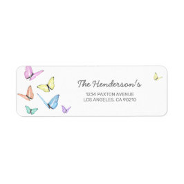 Kute Butterfly Return Address Label