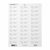 Kute Butterfly Return Address Label (Full Sheet)