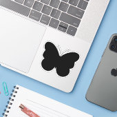 Kute butterfly snijdt vinylSticker deca uit Sticker (Laptop met iPhone)