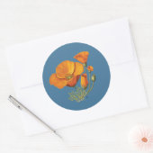 Kute California Poppy Flower  Sticker Blad (Envelop)