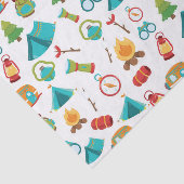 Kute Camping party-patroonweefsel Tissuepapier (Detail)