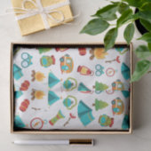 Kute Camping party-patroonweefsel Tissuepapier (Geschenk)