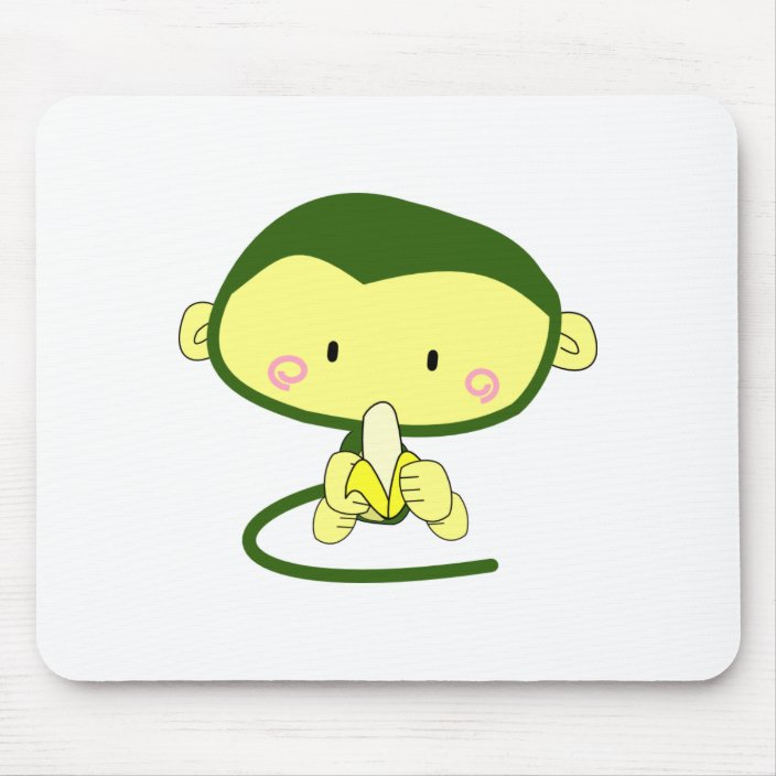 Kute Cartoon aap die een bananen eet Muismat Zazzle.nl Kute Cartoon aap die een bananen eet Muismat Zazzle.nl