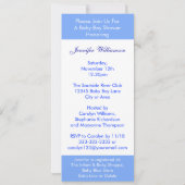 Kute Cartoon Animals Banner Baby Boy Shower Kaart (Achterkant)