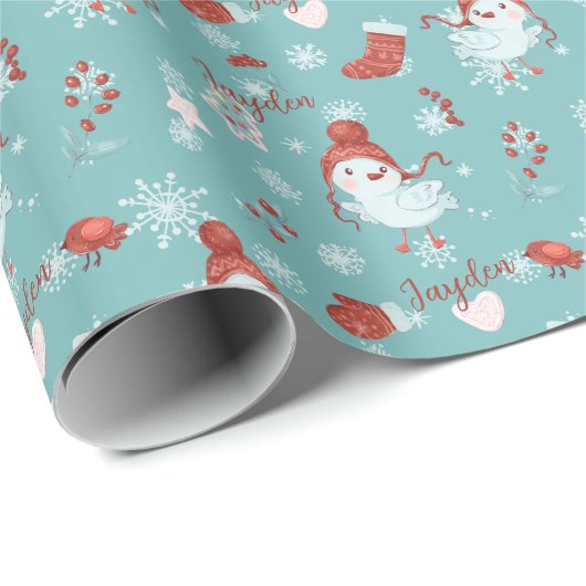 Kute Cartoon Animals Personalized Wrapping Paper Cadeaupapier (Rol Hoek)