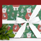 Kute Cartoon Animals Polar Beer Custom Cadeaupapier