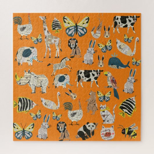 Kute cartoon art. Krantendieren Legpuzzel (Verticaal)