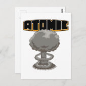 Kute cartoon atoompaddenstoelwolk briefkaart (Voorkant / Achterkant)