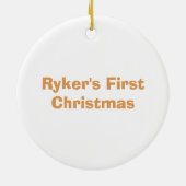 Kute Cartoon Baby aap met Banana Keramisch Ornament (Achterkant)