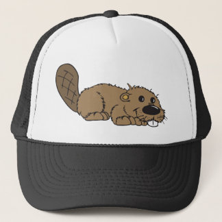 Kute Cartoon Beaver Down Down Trucker Pet
