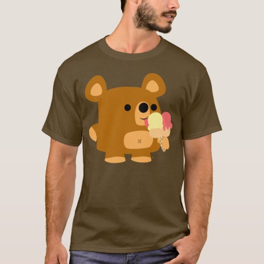 Kute Cartoon Beer met balken :) Apparel T-shirt (Voorkant)