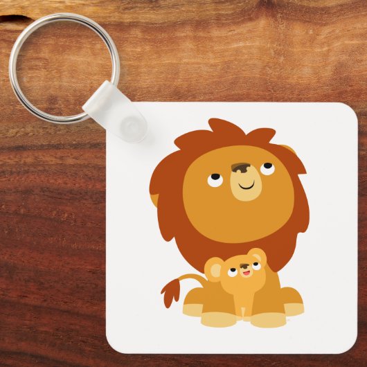 Kute Cartoon Beschermende pap Sleutelhanger (Voorkant)