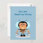 Kute Cartoon bietenkappen van honing Briefkaart (Voorkant / Achterkant)