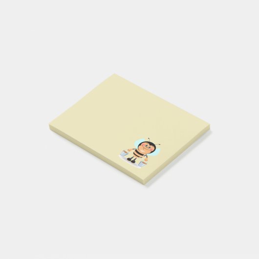 Kute Cartoon bietenkappen van honing Post-it® Notes (Schuin)