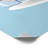 Kute Cartoon bietenkappen van honing Poster (Hoek)