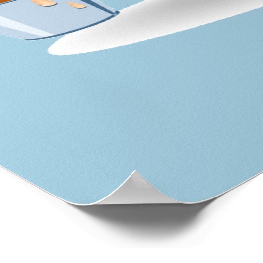 Kute Cartoon bietenkappen van honing Poster (Hoek)