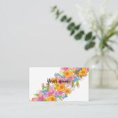 Kute cartoon  bloemenbloemen visitekaartje (Staand voorkant)