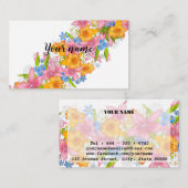 Kute cartoon  bloemenbloemen visitekaartje (Voorkant / Achterkant)