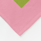 Kute Cartoon Boerderij Pig. - Roze en kalkgroen Fleece Deken (Hoek)