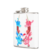 Kute Cartoon Dansende Unicorns Hip Flask Heupfles (Links)