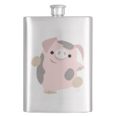 Kute Cartoon Dansende Varken Klassieke Kolf Heupfles (Voorkant)