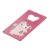 Kute Cartoon Dansende Varkensflesopening Creditkaart Flessenopener (Voorkant Gekanteld)