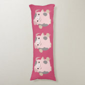 Kute Cartoon Dansende Varkensleiding Lichaamskussen (Voorkant Verticaal)