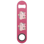 Kute Cartoon Dansende Varkenspieopener Speed Flessenopener (Achterkant)