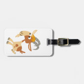Kute Cartoon die Bagagelabel van geit runt (Voorkant horizontaal)