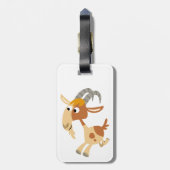 Kute Cartoon die Bagagelabel van geit runt (Achterkant verticaal)