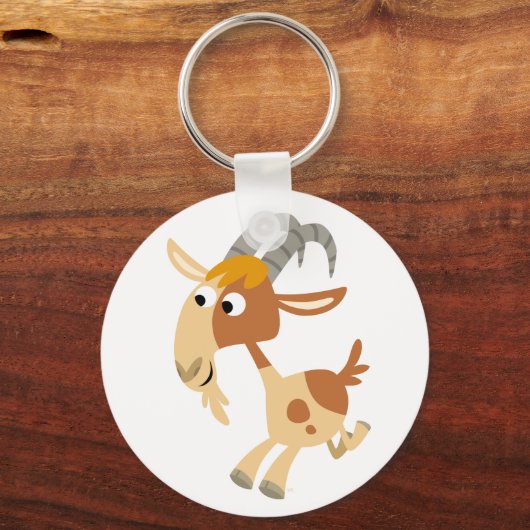 Kute Cartoon die Sleutelhanger van geit uitvoert (Voorkant)